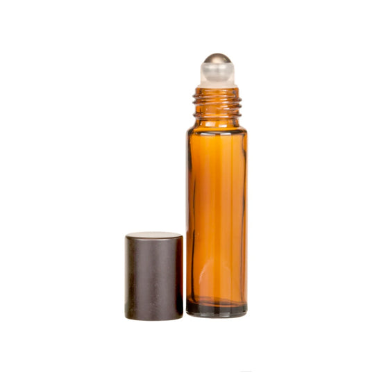 10ml Amber Glass Bottle with Steel Roller