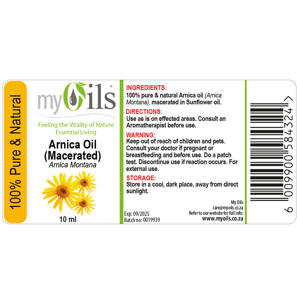 Arnica (Macerated) Carrier Oil - 10ml