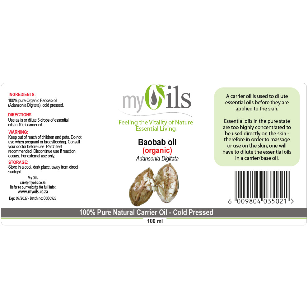 Baobab (Organic) Carrier Oil - 100ml