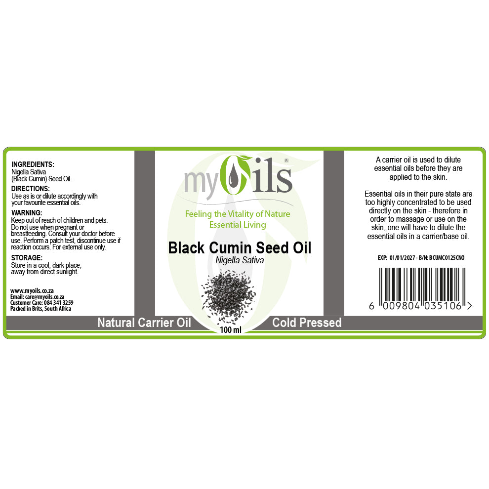 Black Cumin Seed Carrier Oil - 100ml