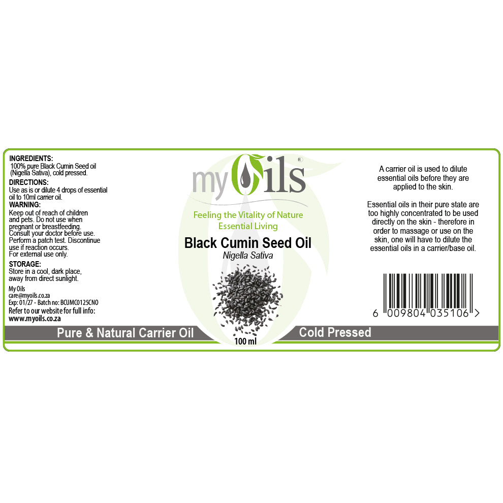 Black Cumin Seed Carrier Oil - 100ml