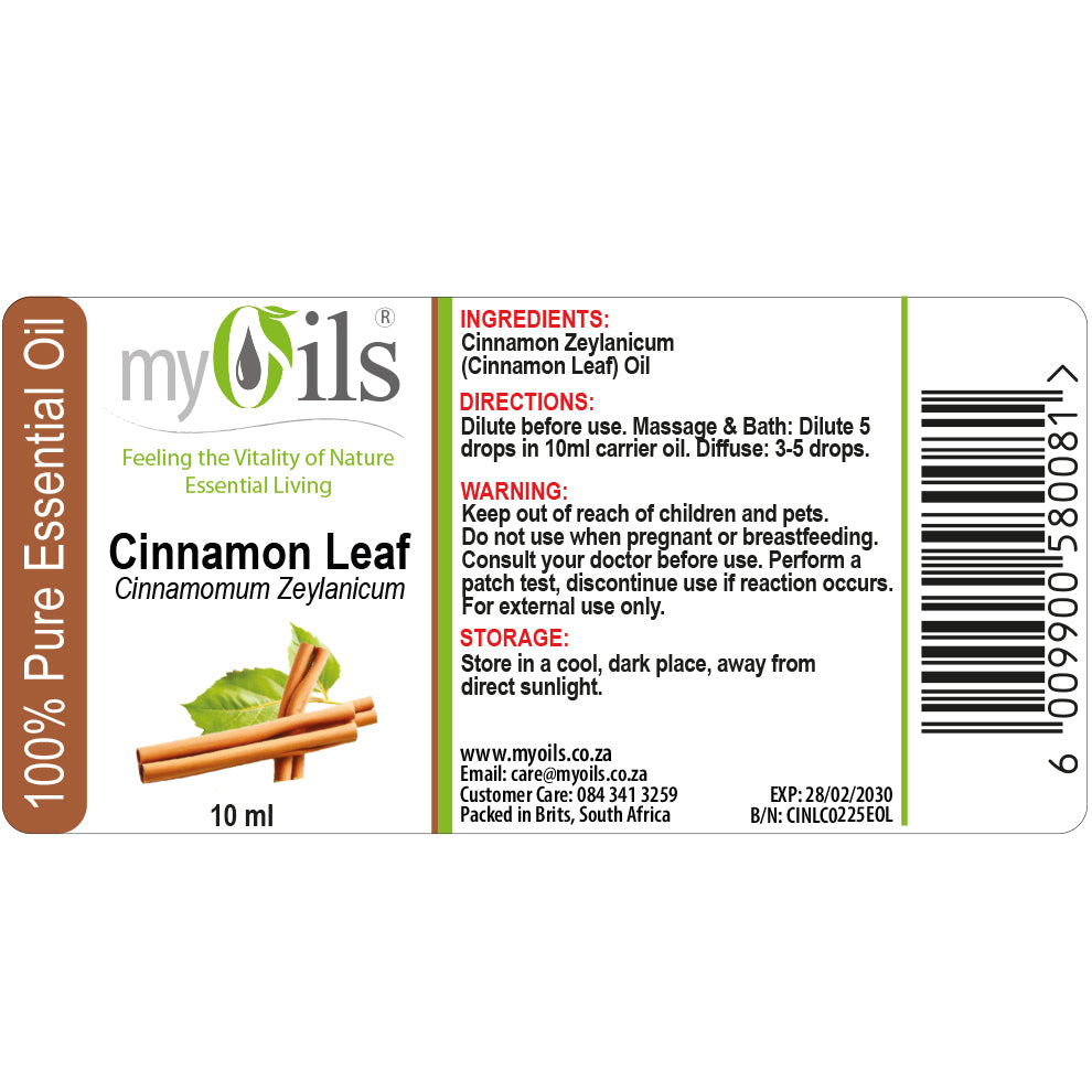Cinnamon Leaf Essential Oil - 10ml