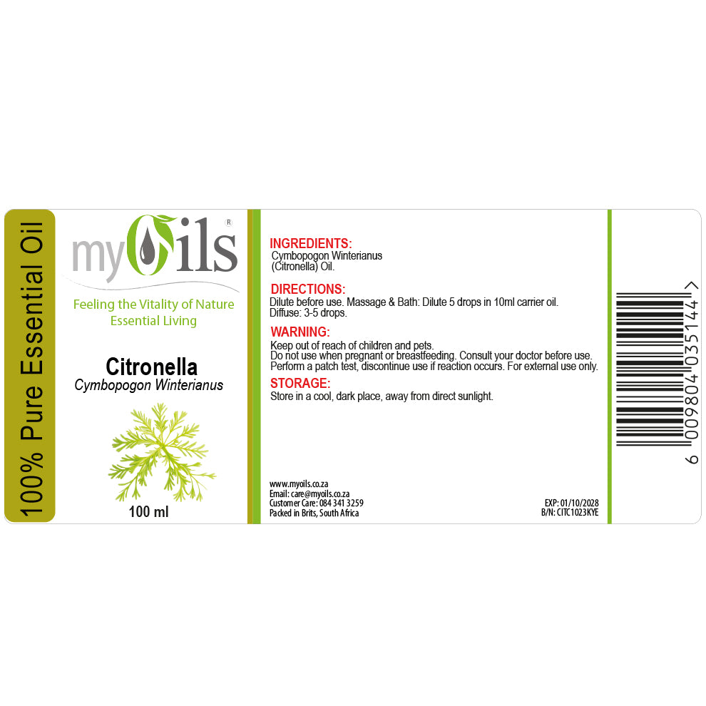 Citronella Essential Oil - 100ml