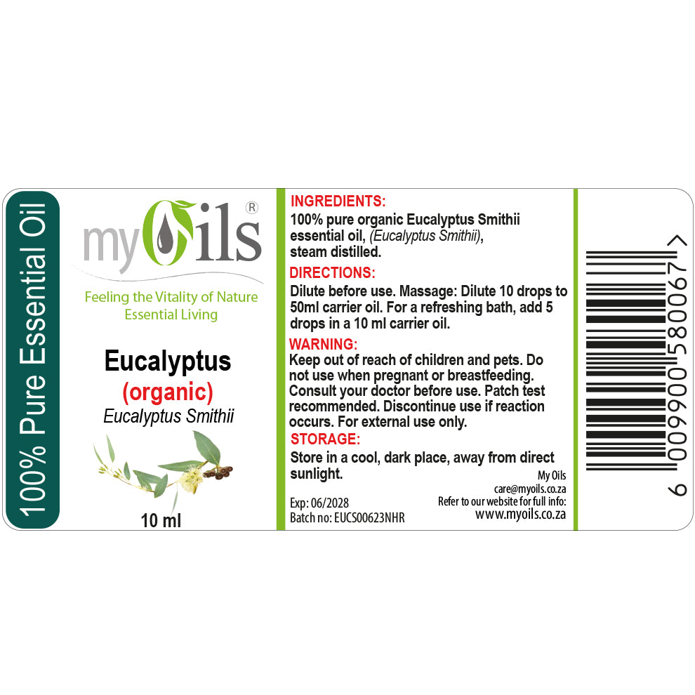 Eucalyptus Smithii (Organic) Essential Oil - 10ml