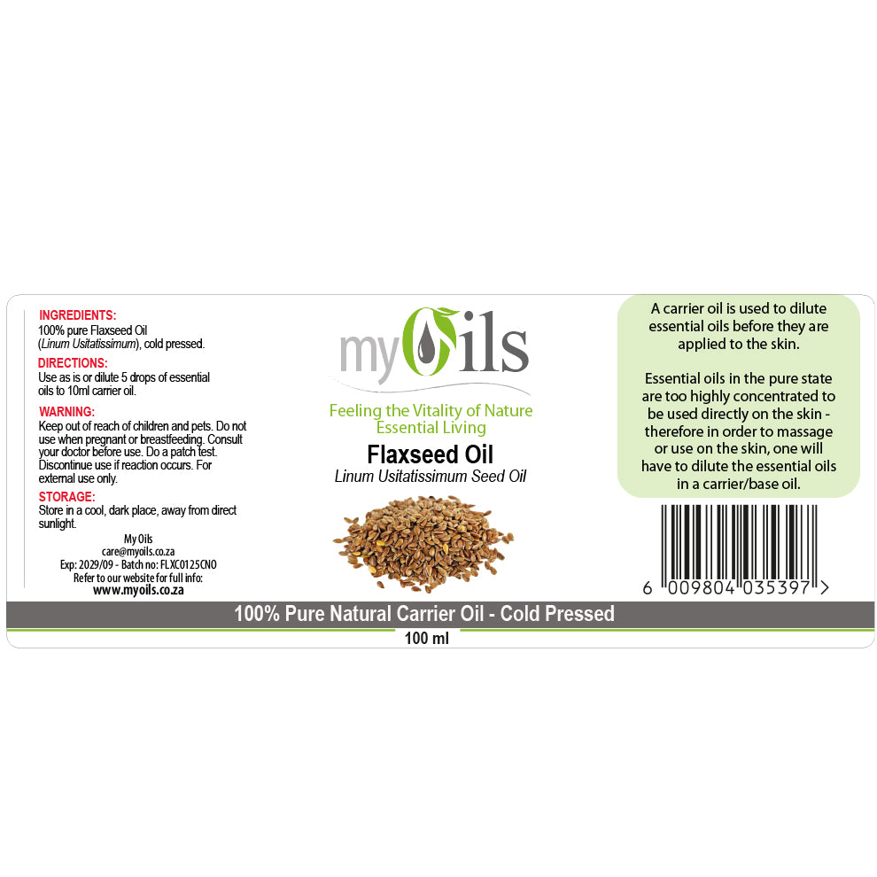 Flaxseed Carrier Oil - 100ml