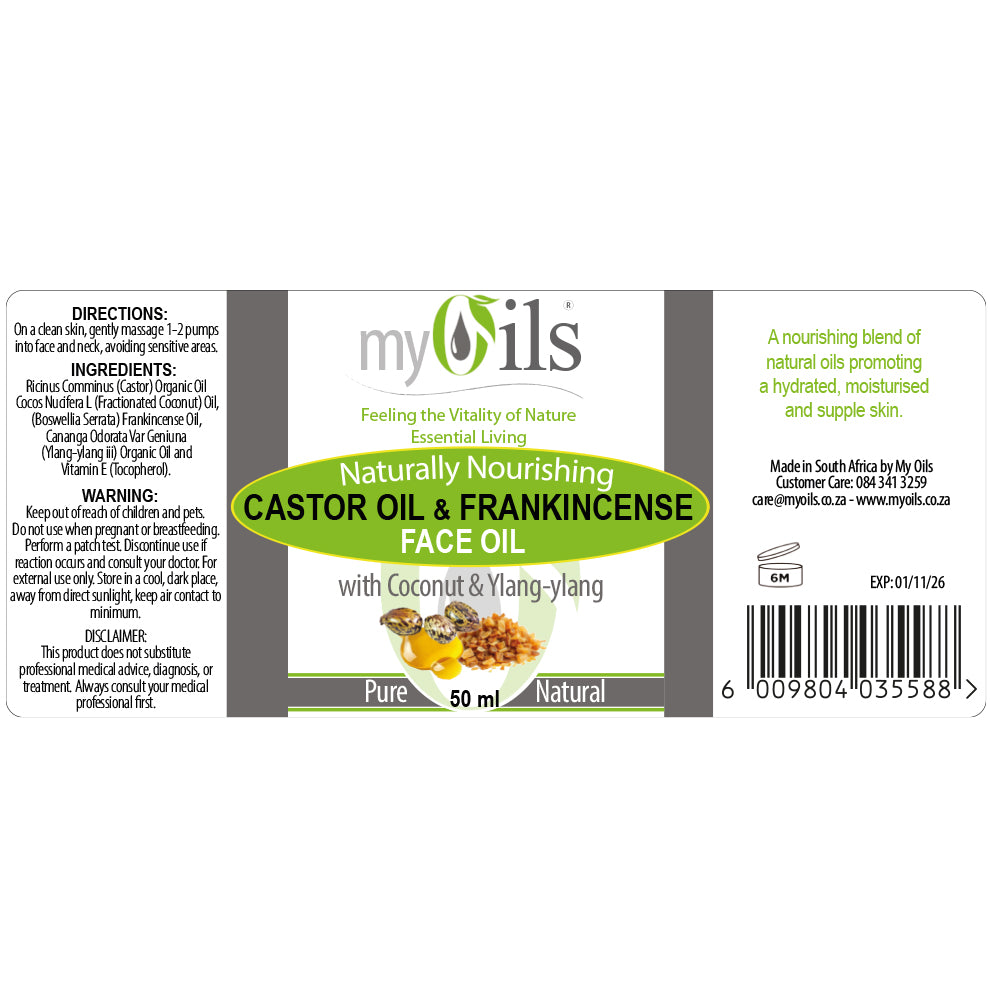 Castor and Frankincense Face Oil - 50 ml