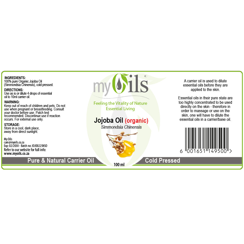 Jojoba (Organic) Carrier Oil - 100ml