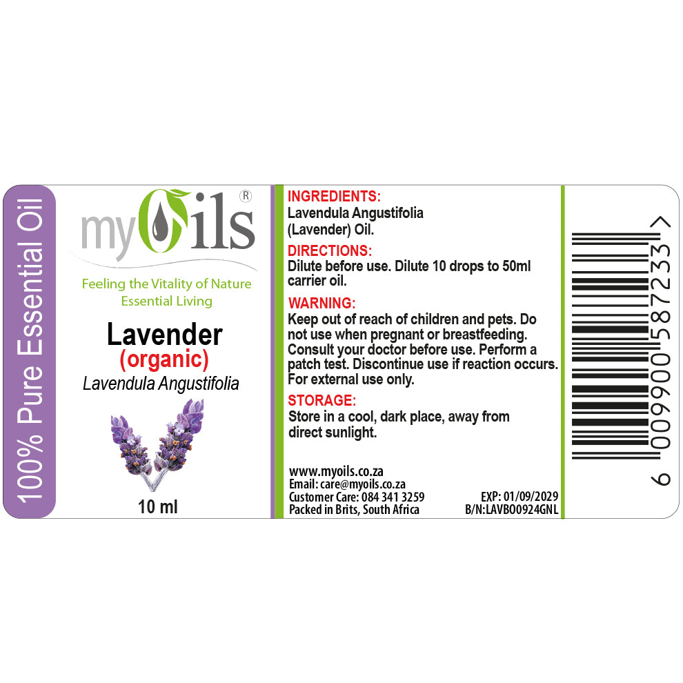 Lavender (Organic) Essential Oil - 10ml
