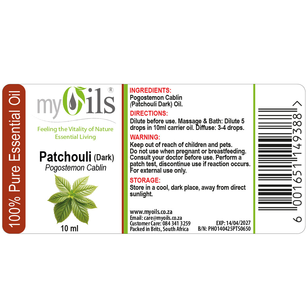 Patchouli (Dark) Essential Oil - 10ml