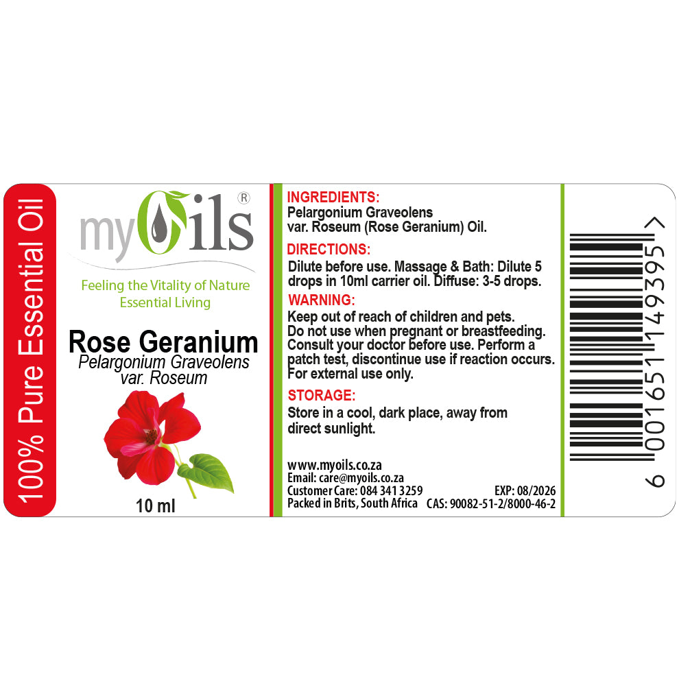 Rose Geranium Essential Oil - 10ml
