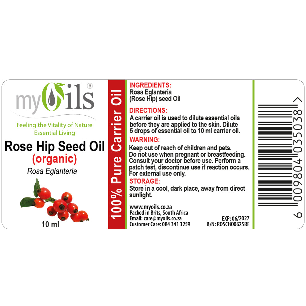 Rose Hip Seed (Organic) Carrier Oil - 10ml
