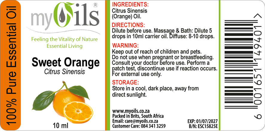 Sweet Orange Essential Oil - 10ml