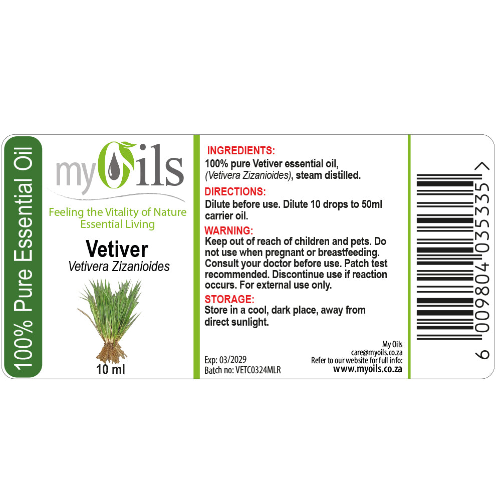 Vetiver Essential Oil - 10ml