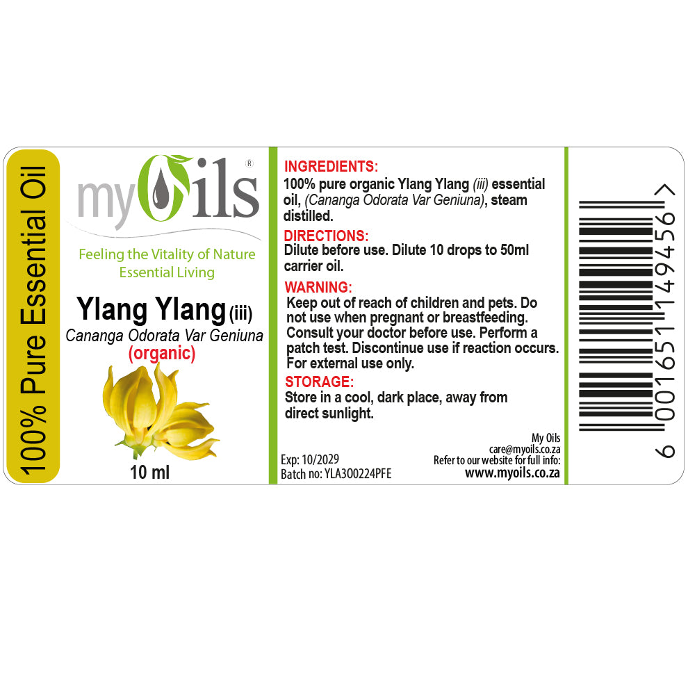 Ylang Ylang (iii) (Organic) Essential Oil - 10ml