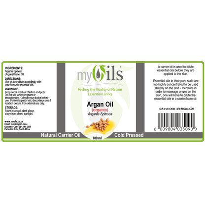 Argan Oil of Morocco (Organic) Carrier Oil - 100ml