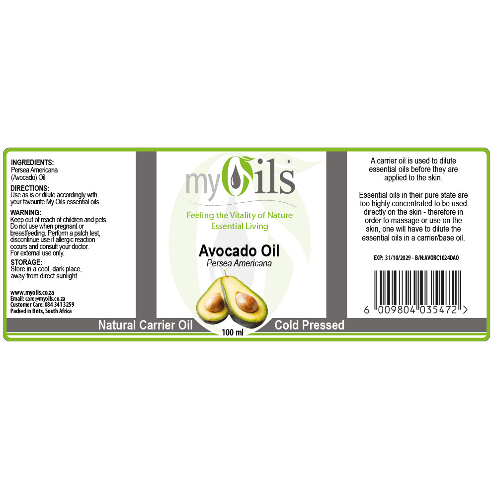 Avocado (Refined) Carrier Oil - 100ml