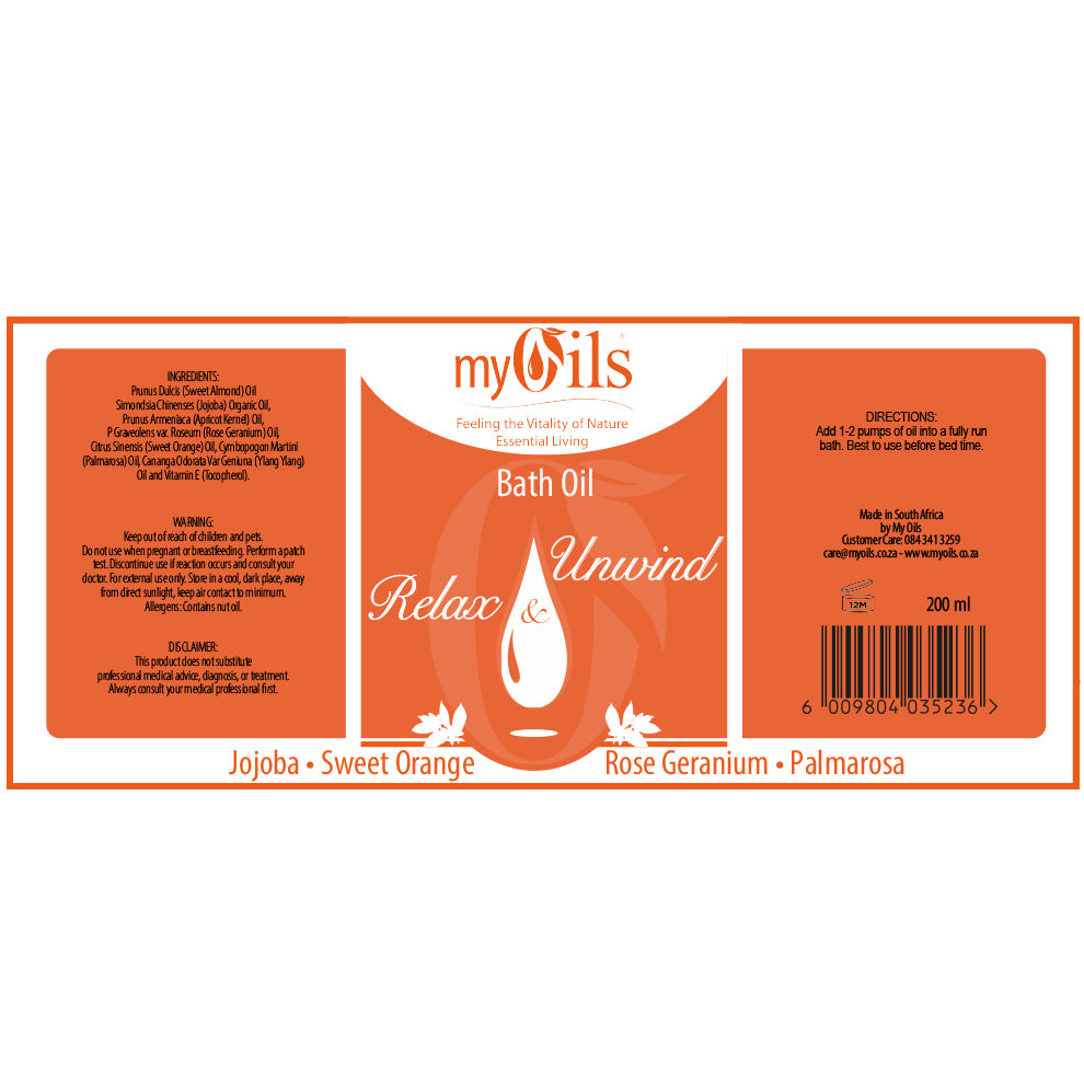 Bath Oil - Relax & Unwind - 200ml