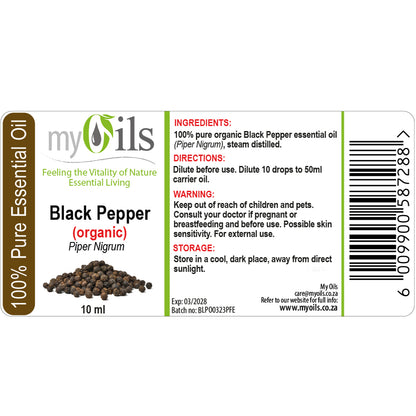 Black Pepper (Organic) Essential Oil - 10ml