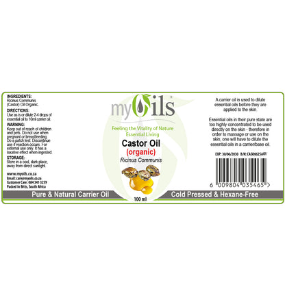 Castor (Organic) Hexane Free Carrier Oil - 100ml