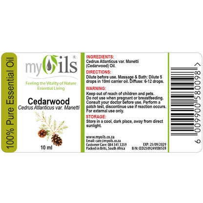 Cedarwood Essential Oil - 10ml