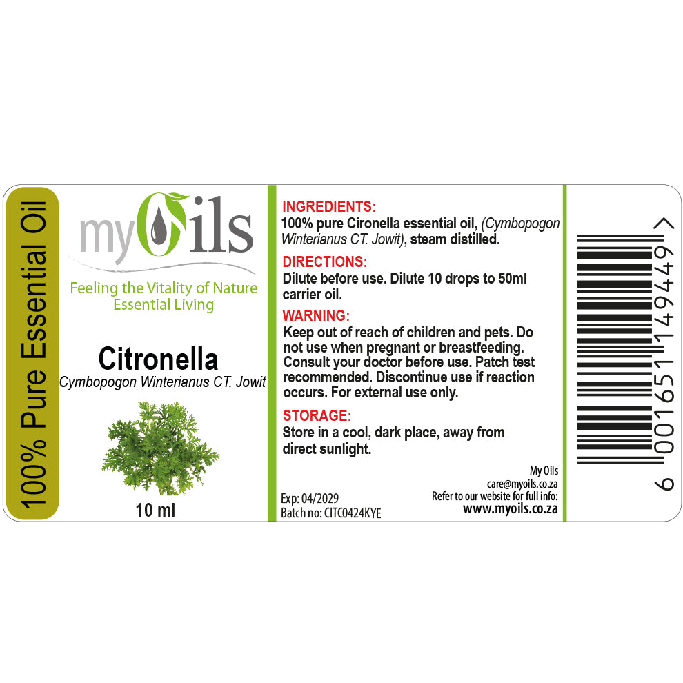 Citronella Essential Oil - 10ml