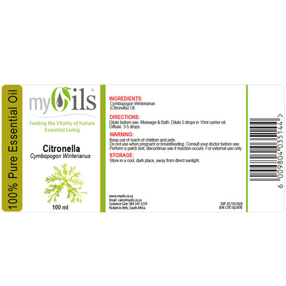 Citronella Essential Oil - 100ml