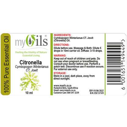 Citronella Essential Oil - 10ml
