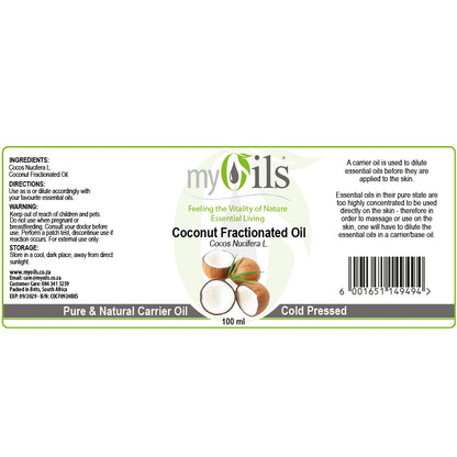 Coconut Fractionated Carrier Oil - 100ml