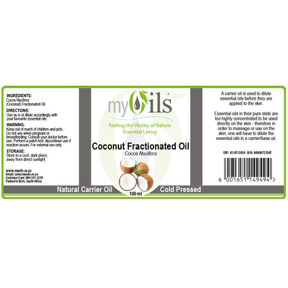 Coconut Fractionated Carrier Oil - 100ml