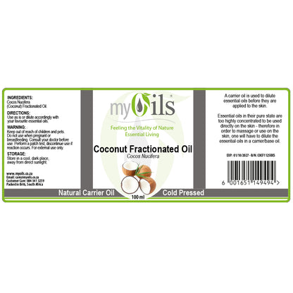 Coconut Fractionated Carrier Oil - 100ml
