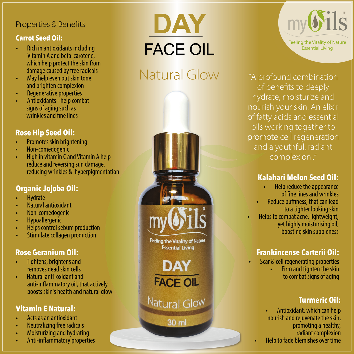 Day Face Oil - Natural Glow - 30ml