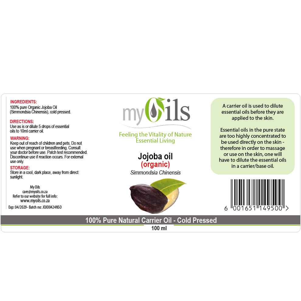 Jojoba (Organic) Carrier Oil - 100ml