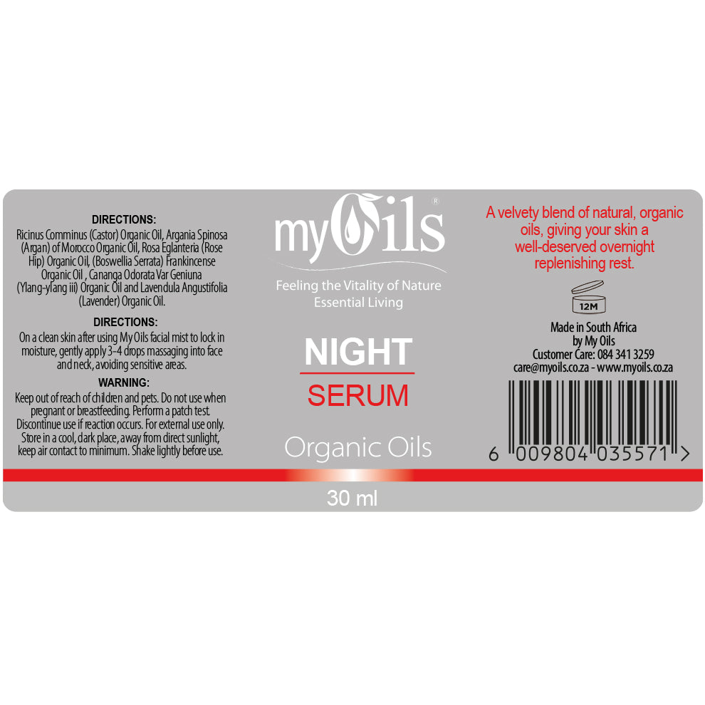 Night Serum - Organic Oils - 30 ml