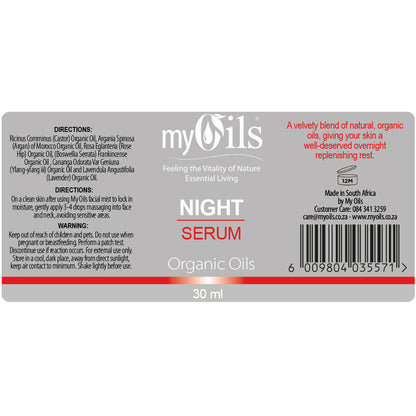 Night Serum - Organic Oils - 30 ml