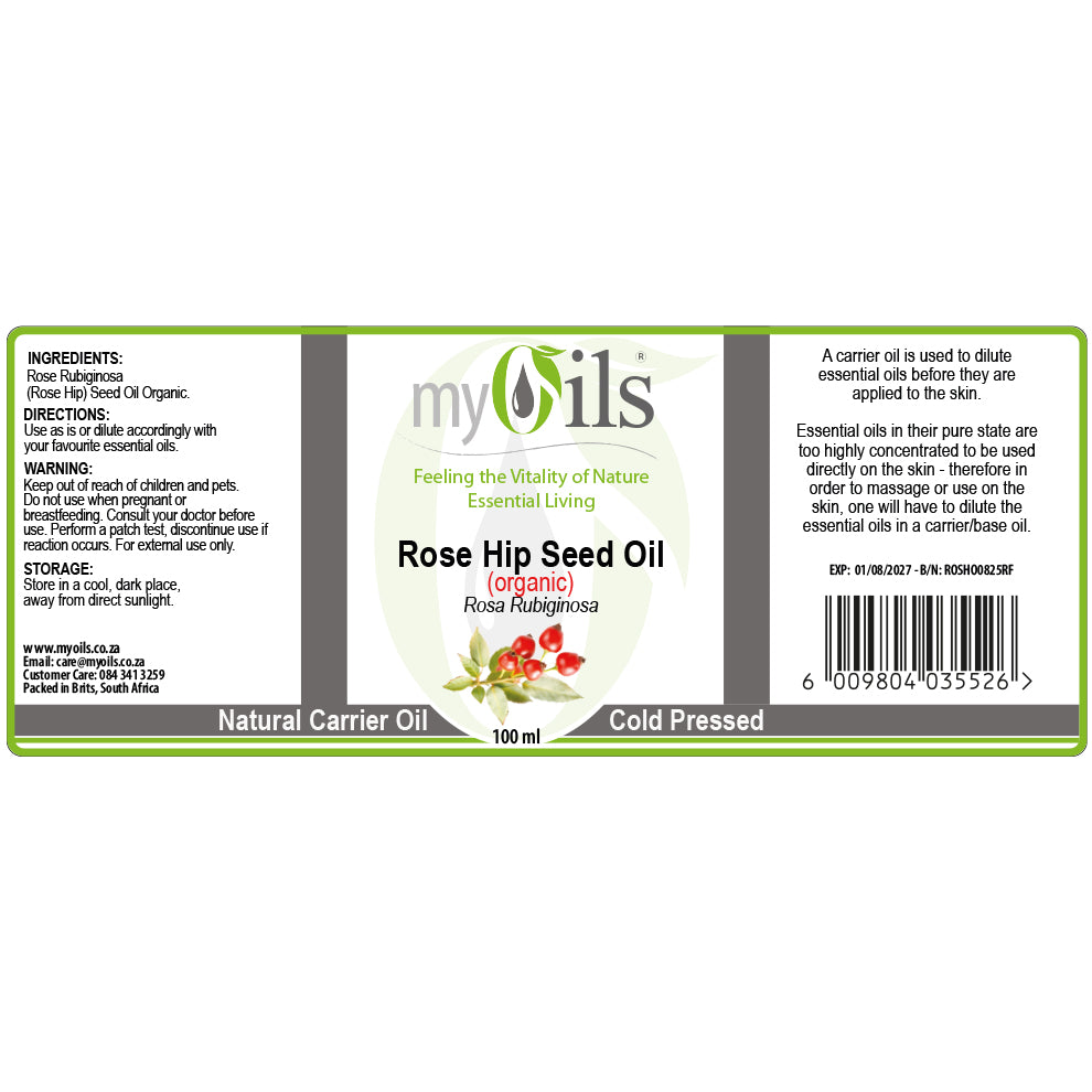 Rose Hip Seed (Organic) Carrier Oil - 100 ml