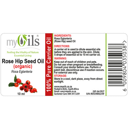 Rose Hip Seed (Organic) Carrier Oil - 10ml