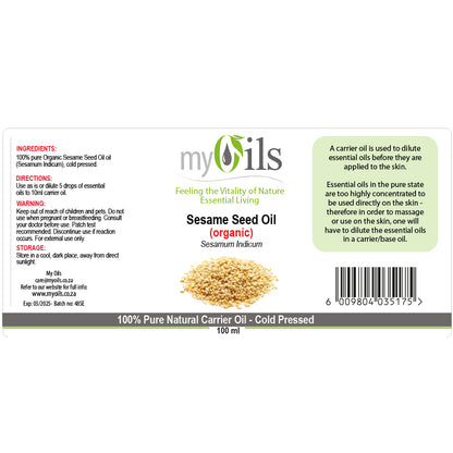 Sesame Seed (Organic) Carrier Oil - 100ml