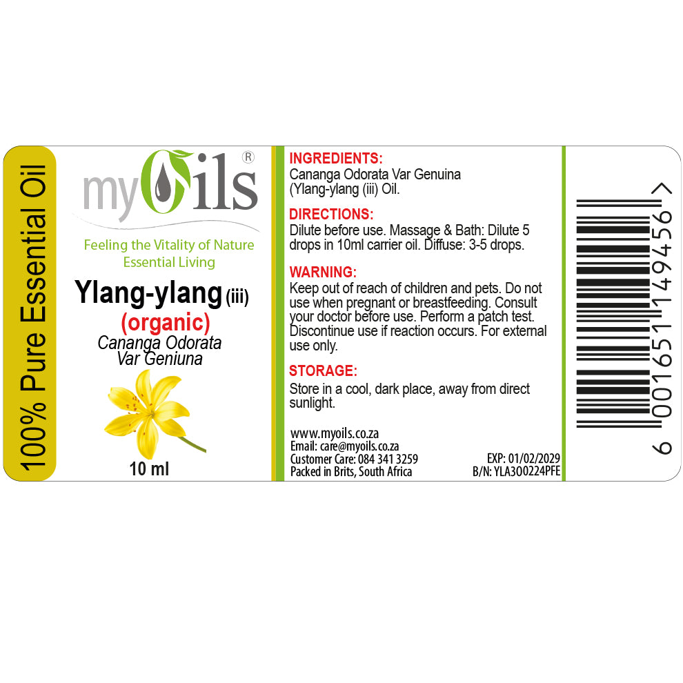 Ylang Ylang (iii) (Organic) Essential Oil - 10ml